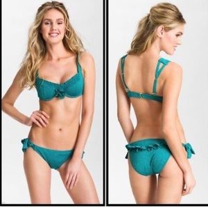 Betsey Johnson Small Peacock Bikini